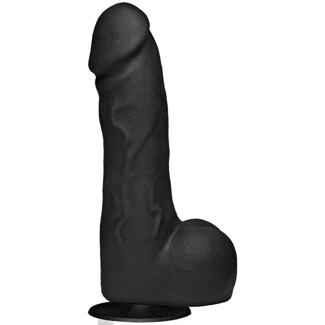 Doc Johnson Perfect ULTRASKYN dildo su siurbtuku, 19 cm, dvigubo tankio