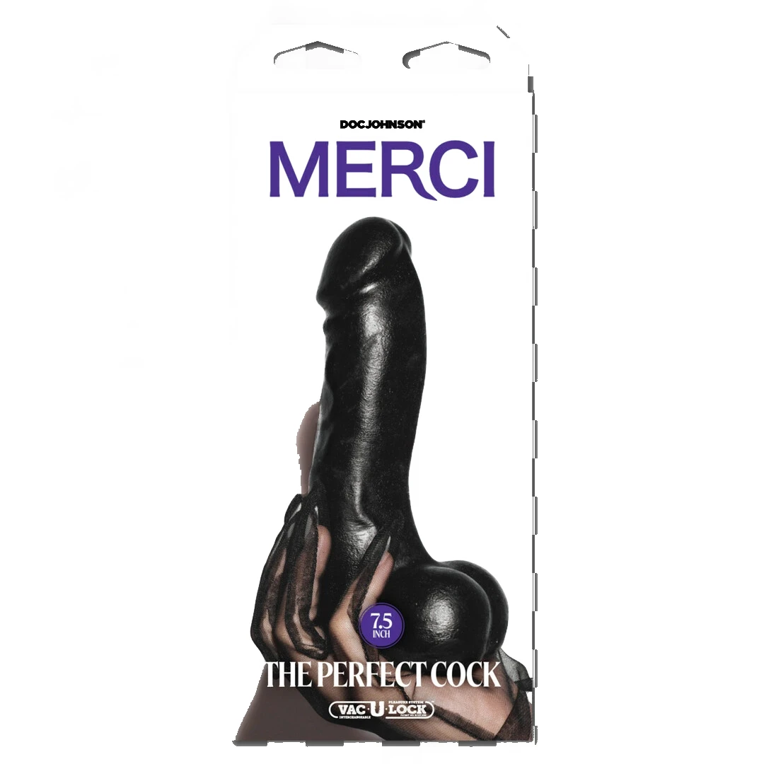Doc Johnson Perfect ULTRASKYN dildo su siurbtuku, 19 cm, dvigubo tankio