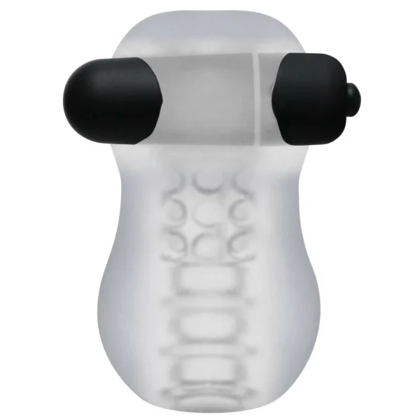 Doc Johnson Head Pro vibruojantis masturbatorius iš ULTRASKYN, skaidrus, 7,6 cm