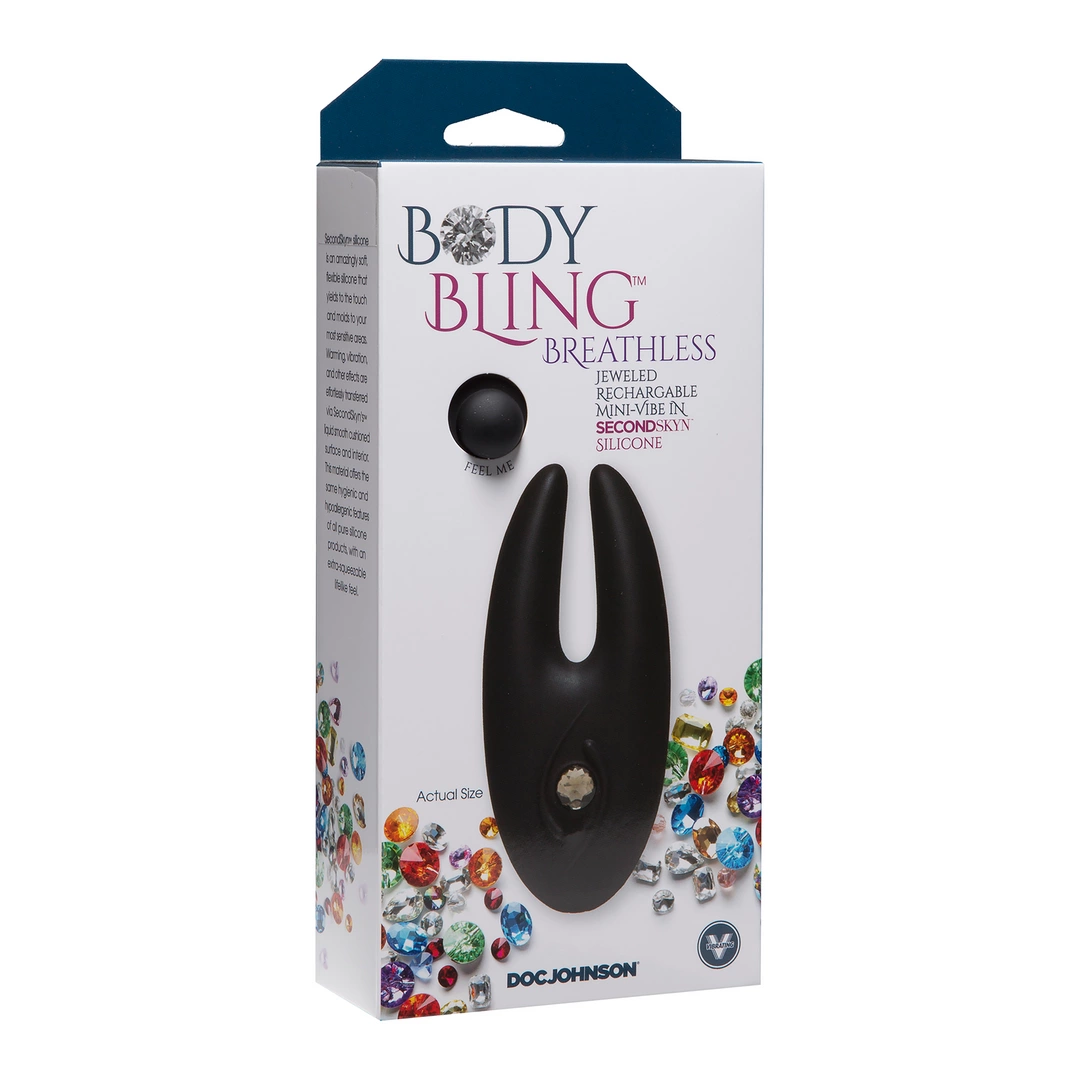 Doc Johnson SecondSkyn Breathless klitorio vibratorius, 8 režimų, įkraunamas per USB