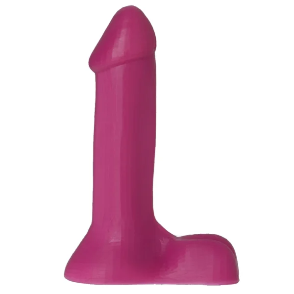 Doc Johnson Tru Super TRUSKYN silikoninis dildo su dvigubu tankiu, smėlio spalvos