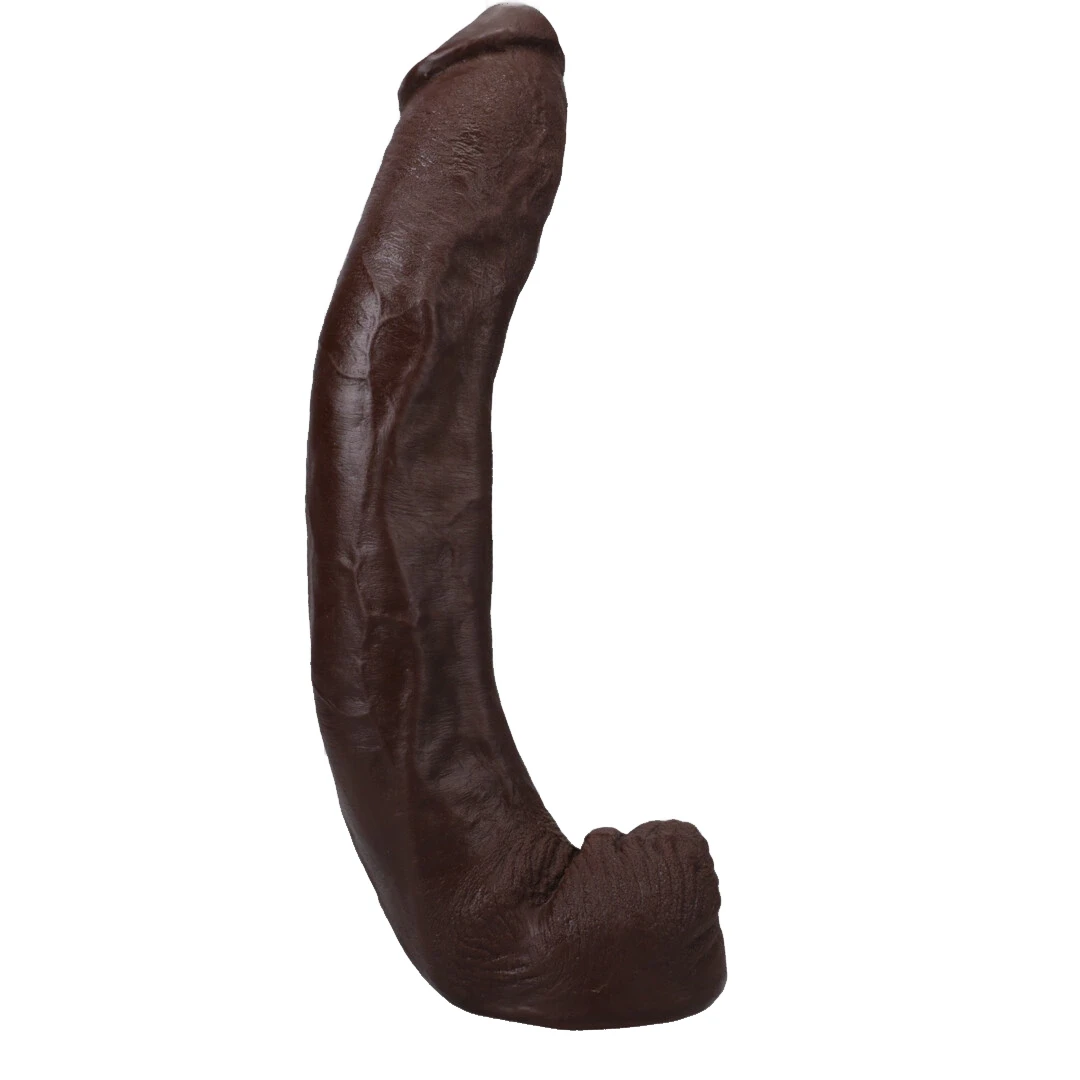 Doc Johnson Dredd XL ULTRASKYN realistiškas dildo su siurbtuku, 34 cm, šokoladinis