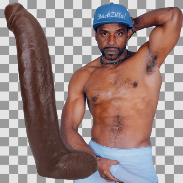 Doc Johnson Brickzilla 33 cm realistiškas dildo iš dvigubo tankio ULTRASKYN medžiagos