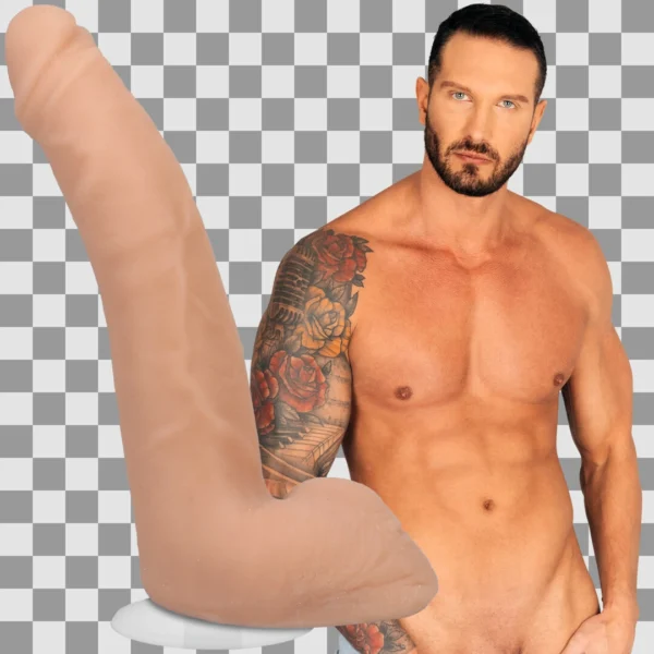 Doc Johnson Quinton James 24 cm dildo iš ULTRASKYN su Vac-U-Lock siurbtuku