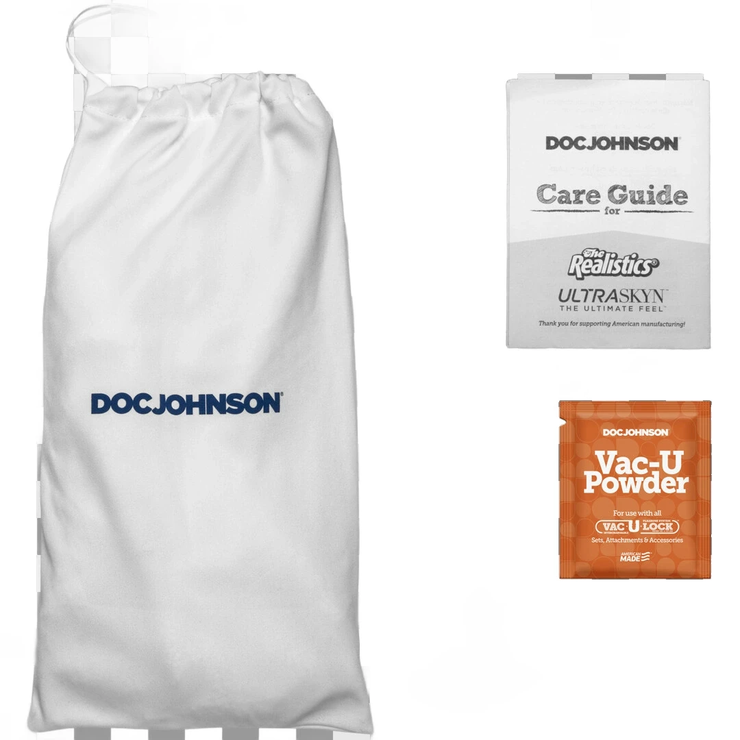 Doc Johnson Owen Gray 22 cm dildo iš ULTRASKYN su Vac-U-Lock siurbtuku