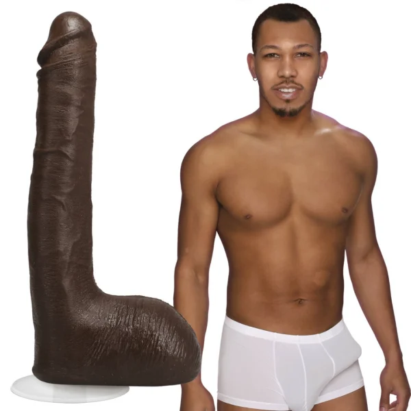Doc Johnson Ricky Johnson 25 cm dildo iš ULTRASKYN, kūno spalvos