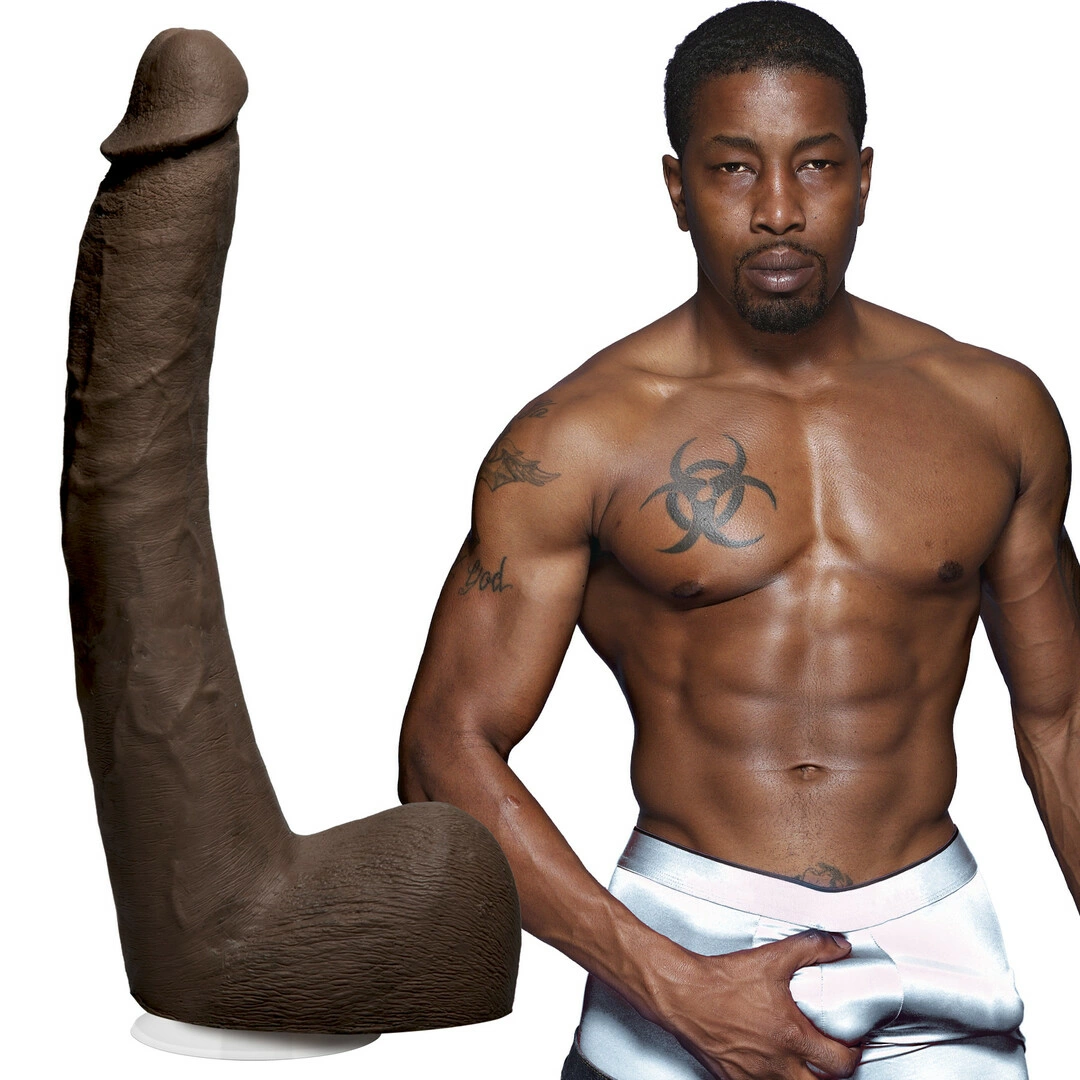 Doc Johnson Isiah Maxwell ULTRASKYN realistiškas dildo, dvigubo tankio, 25 cm