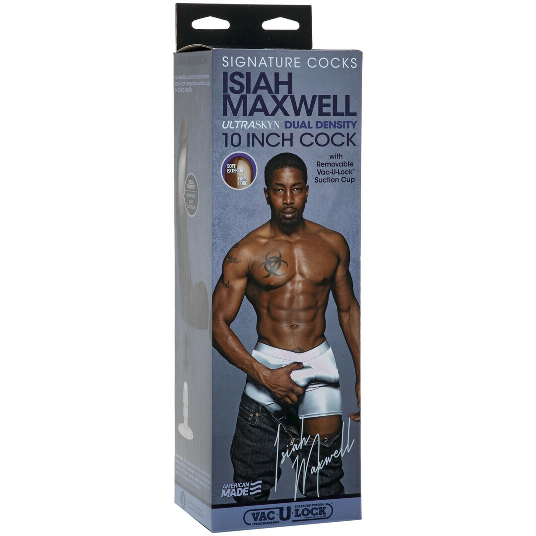 Doc Johnson Isiah Maxwell ULTRASKYN realistiškas dildo, dvigubo tankio, 25 cm