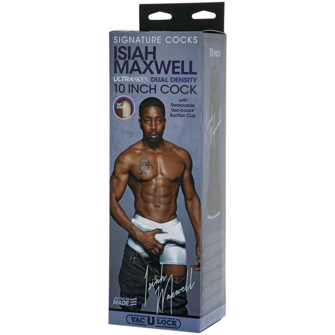 Doc Johnson Isiah Maxwell ULTRASKYN realistiškas dildo, dvigubo tankio, 25 cm