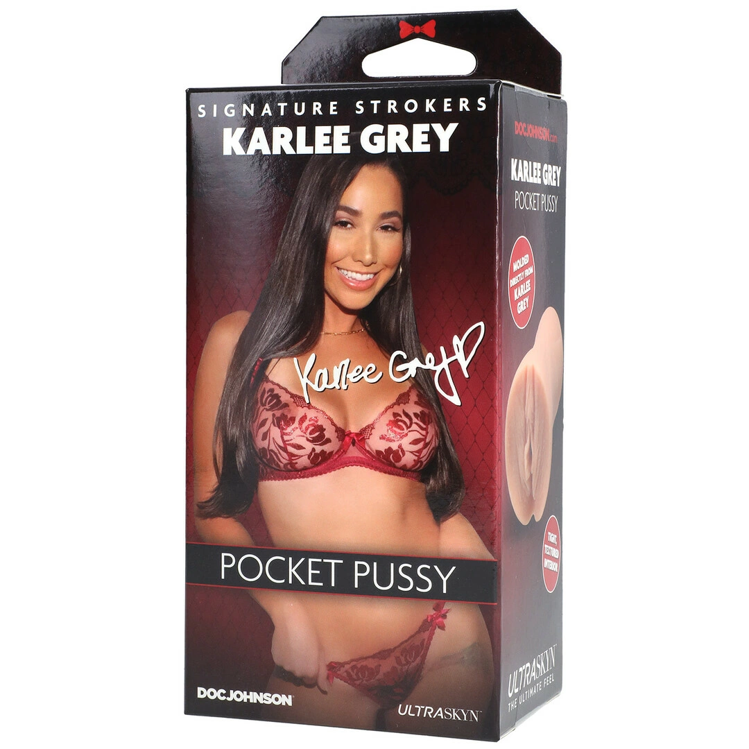 Doc Johnson Signature Stroker Karlee Grey ULTRASKYN masturbatorius, natūralios spalvos