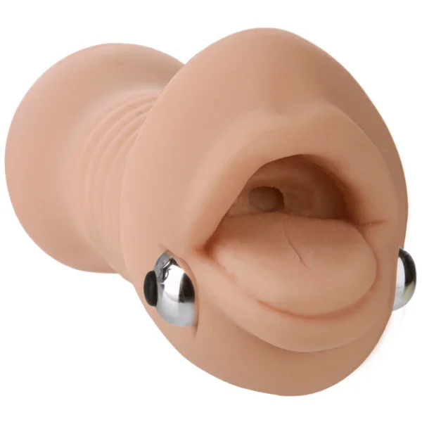 Doc Johnson Vicky Quickie UR3 kompaktiškas burnos formos masturbatorius, 15 cm, skaidrus