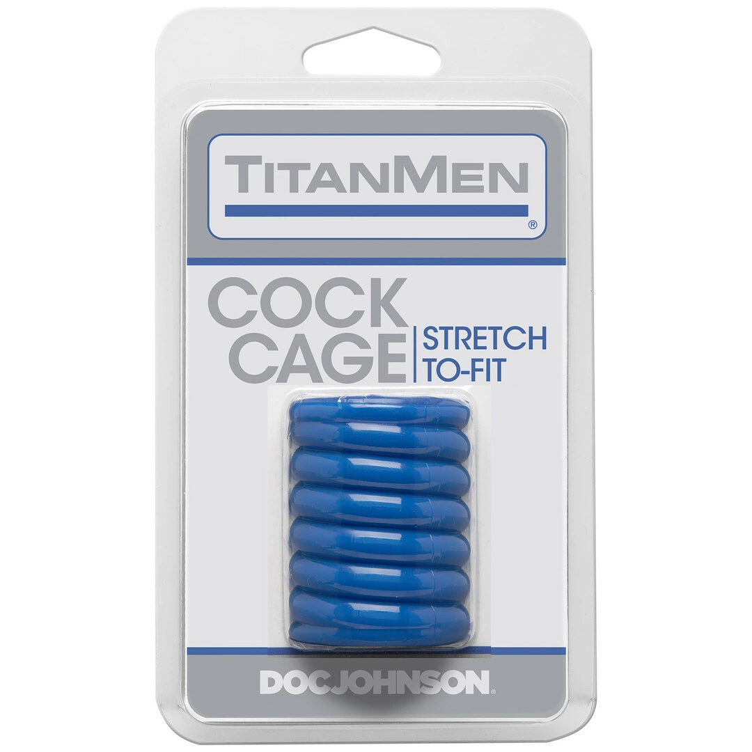 Doc Johnson TitanMen įdėklo formos varpos žiedas su rievelėmis, TPE, juodas
