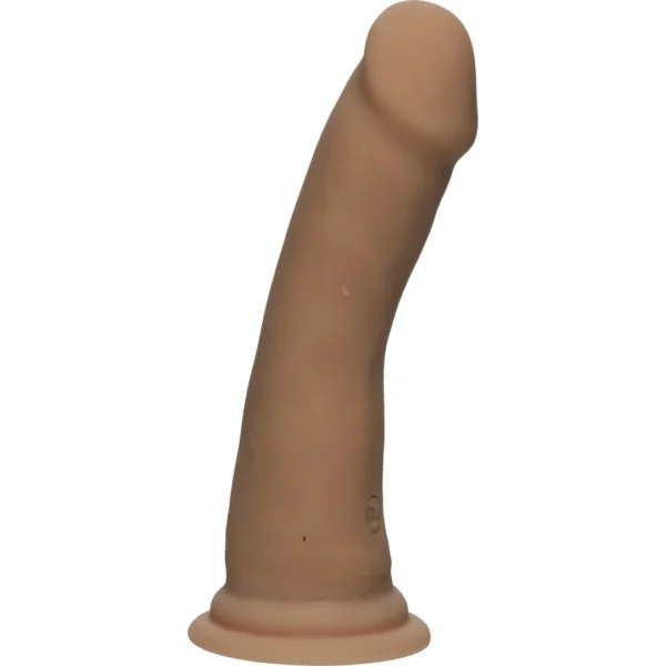 Doc Johnson Slim D 15 cm dildo iš dvigubo tankio ULTRASKYN, smėlio spalvos