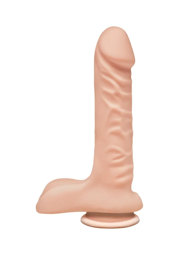 Doc Johnson The D Super D realistiškas dildo su siurbtuku, 20 cm, dvigubo tankio