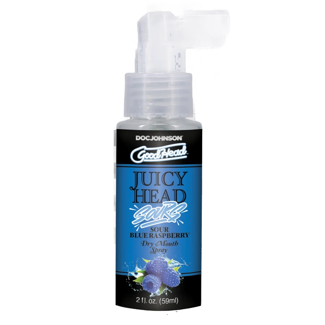 Doc Johnson GoodHead Juicy Head burnos drėkinimo purškalas, rūgščių aviečių skonio, 60 ml