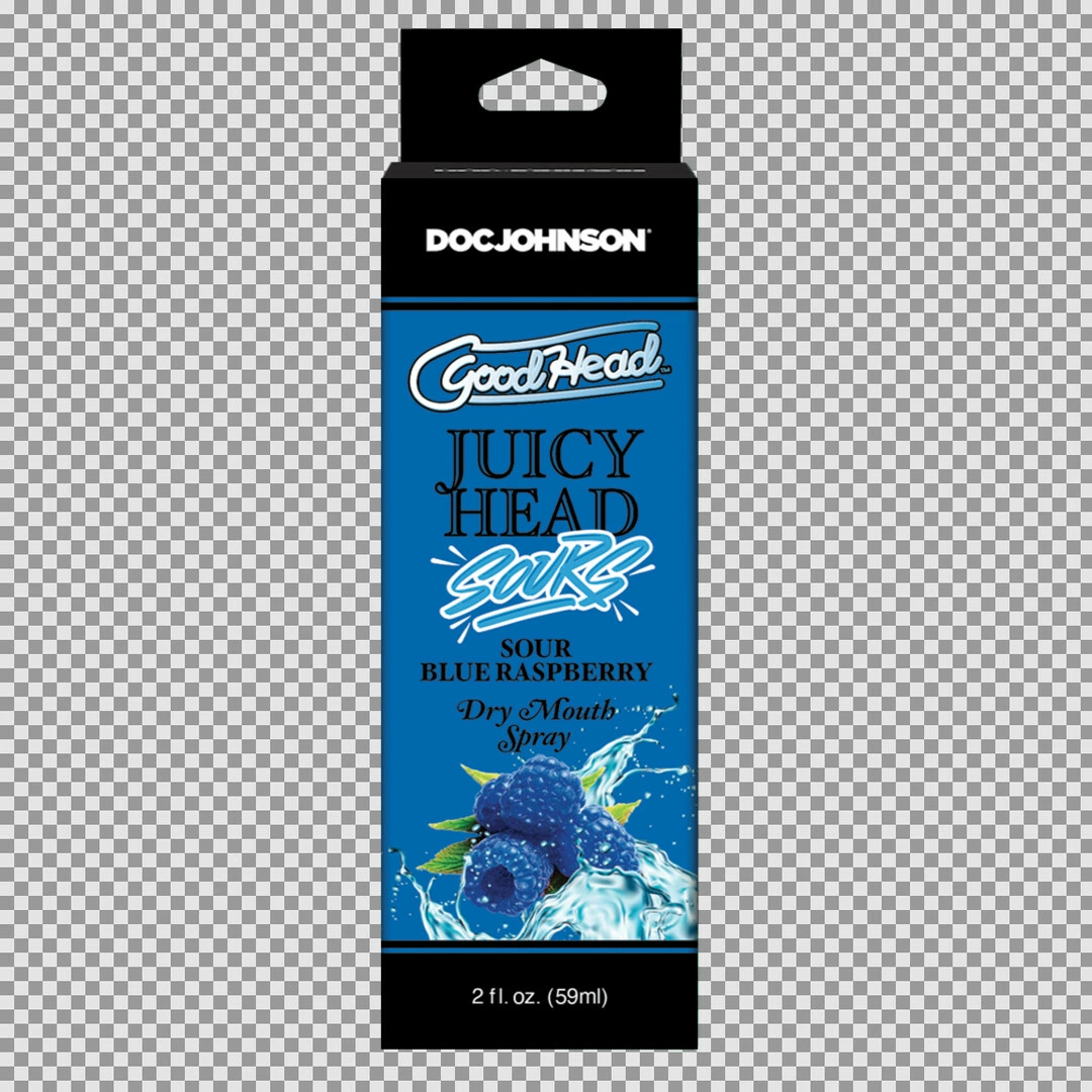 Doc Johnson GoodHead Juicy Head burnos drėkinimo purškalas, rūgščių aviečių skonio, 60 ml