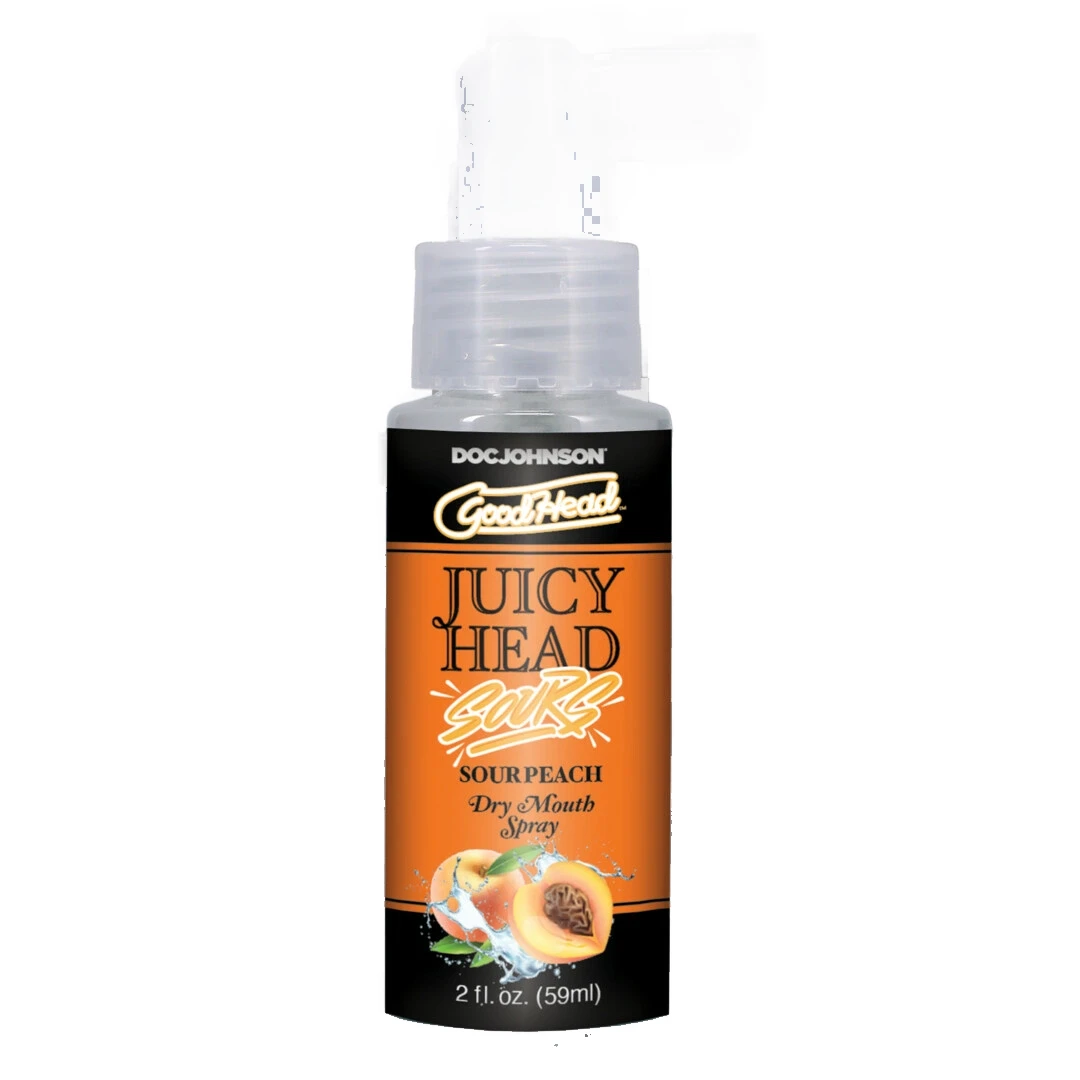 Doc Johnson GoodHead Juicy Head burnos purškalas, rūgščių persikų skonio, 60 ml