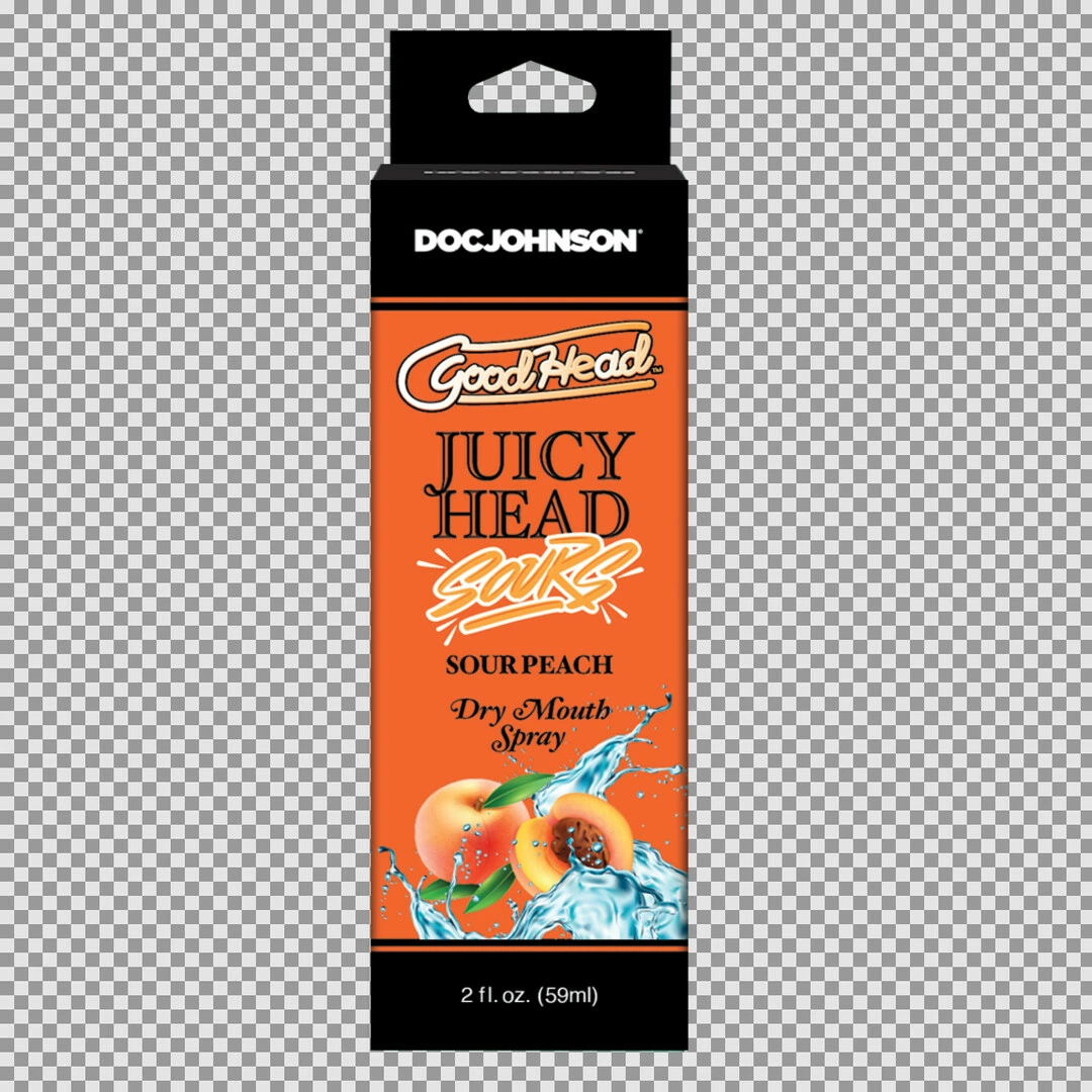 Doc Johnson GoodHead Juicy Head burnos purškalas, rūgščių persikų skonio, 60 ml