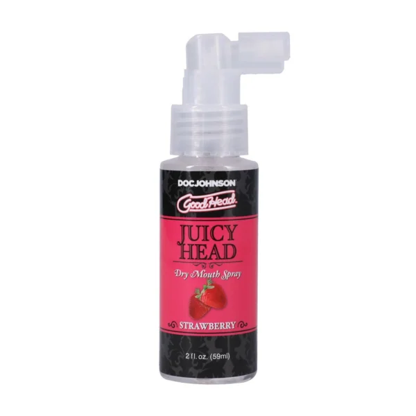 Doc Johnson GoodHead Juicy Head burnos drėkinimo purškalas, braškių skonio, 60 ml