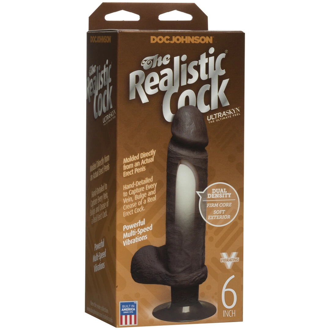 Doc Johnson Realistic Cock 15 cm UR3 dildo su vibracija ir siurbtuku