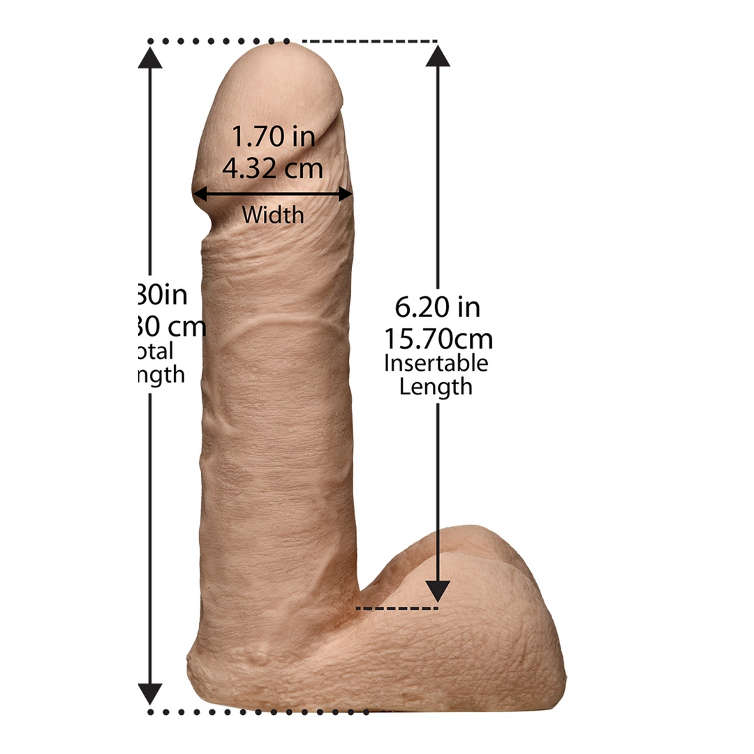 Doc Johnson Ultra Harness System strap-on diržai su keičiamu antgaliu, 18 cm