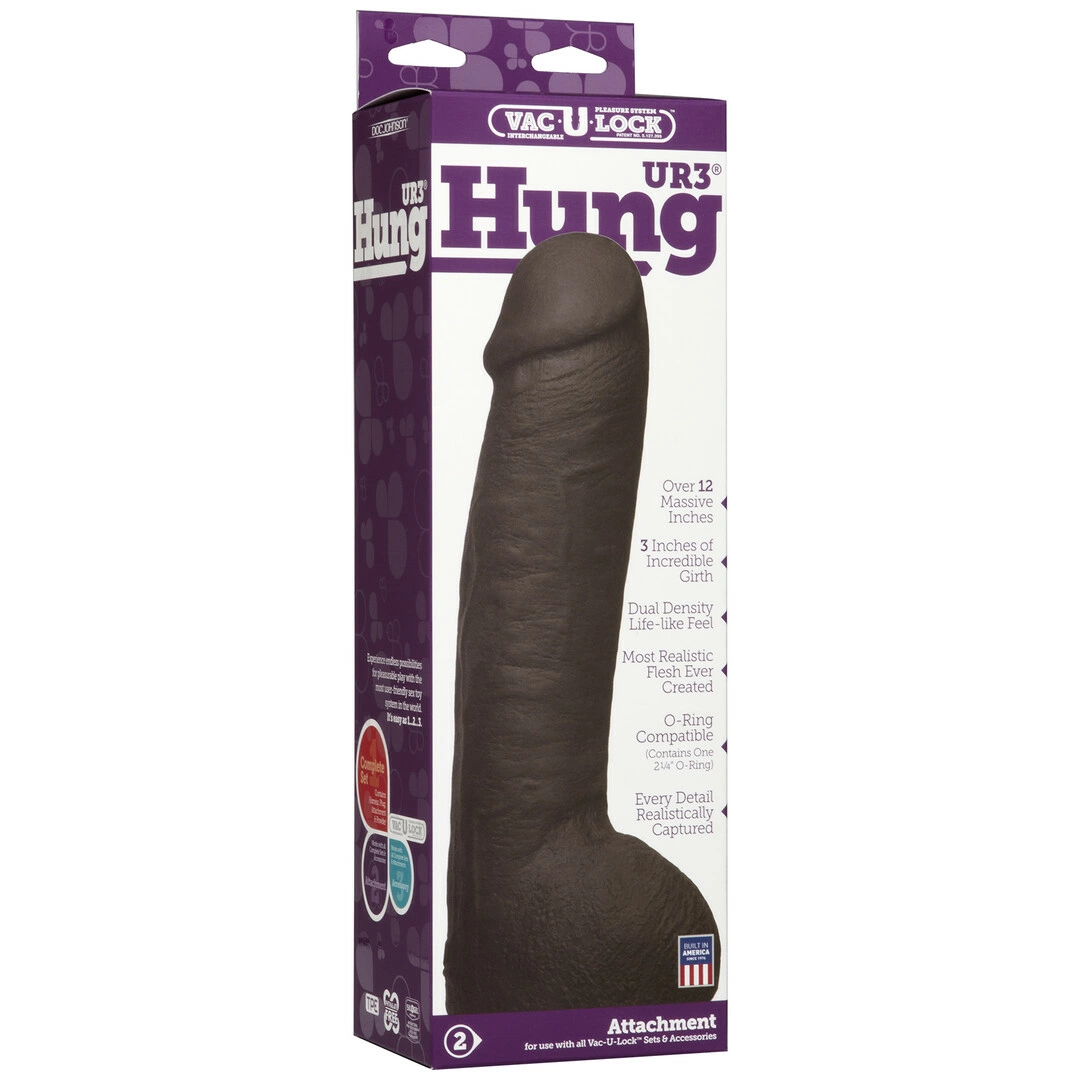 Doc Johnson Hung 12″ dildo su Vac-U-Lock sistema, 30,5 cm, smėlio spalvos
