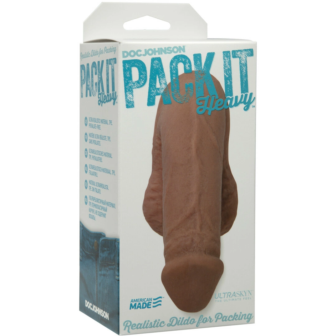 Doc Johnson Pack It Heavy UR3 anatominis įdėklas drabužiams, rudas, 14 cm