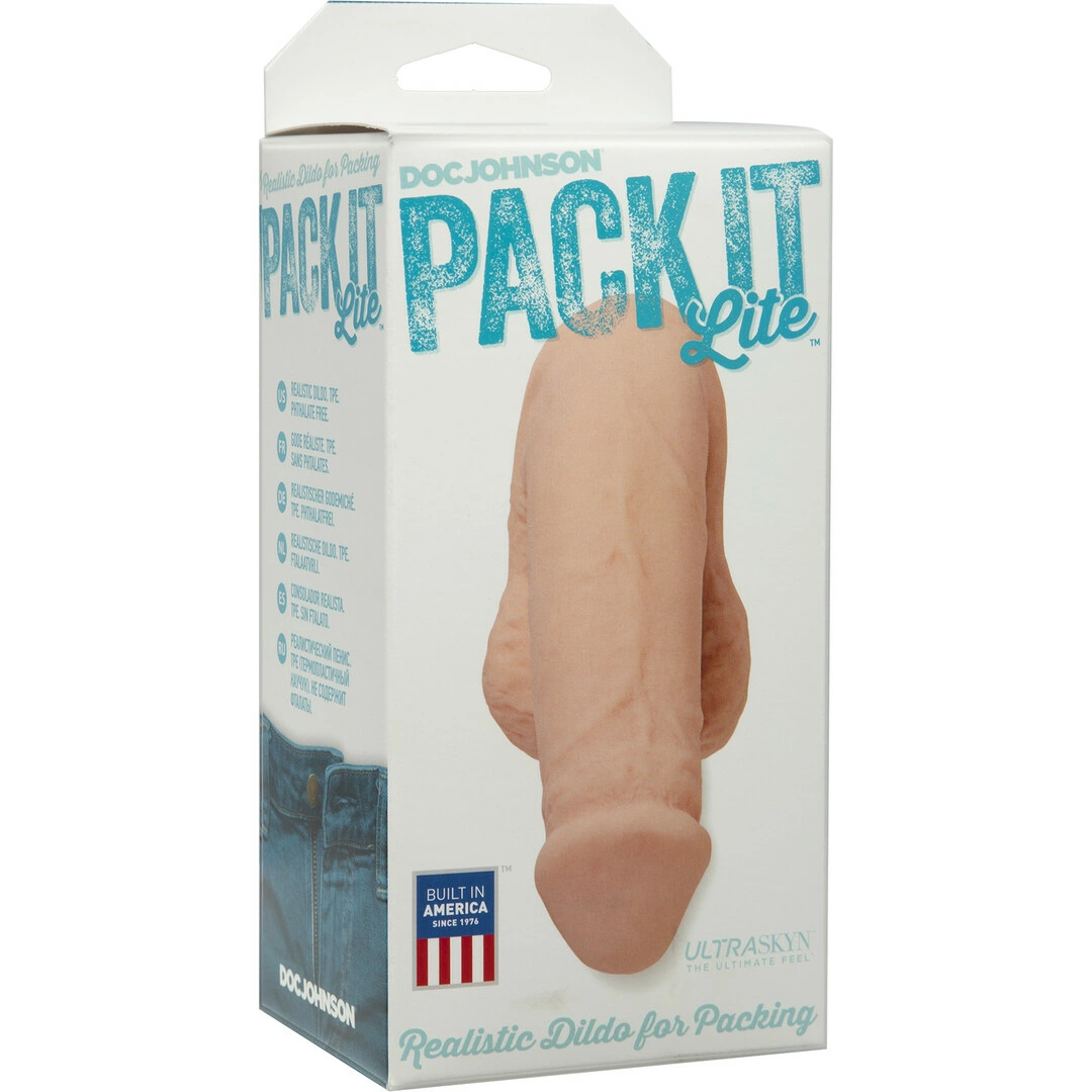 Doc Johnson Pack It anatominis priedas su gyslomis kasdieniam nešiojimui, 14 cm