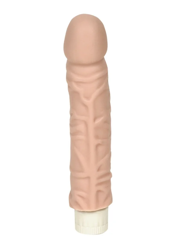 Doc Johnson vibratorius su reguliuojamu greičiu, 20 cm, kūno spalvos