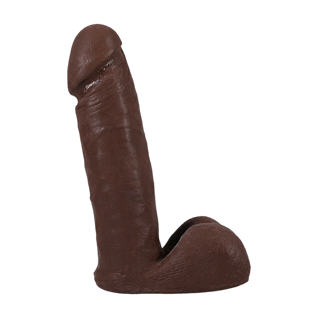 Doc Johnson ULTRASKYN 16 cm dildo su nuimamu siurbtuku, šokoladinis