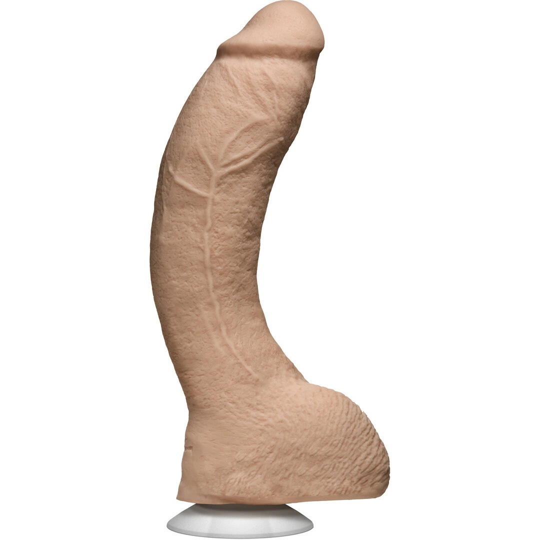 Doc Johnson Jeff Stryker 25 cm anatominis dildo iš UR3, baltas