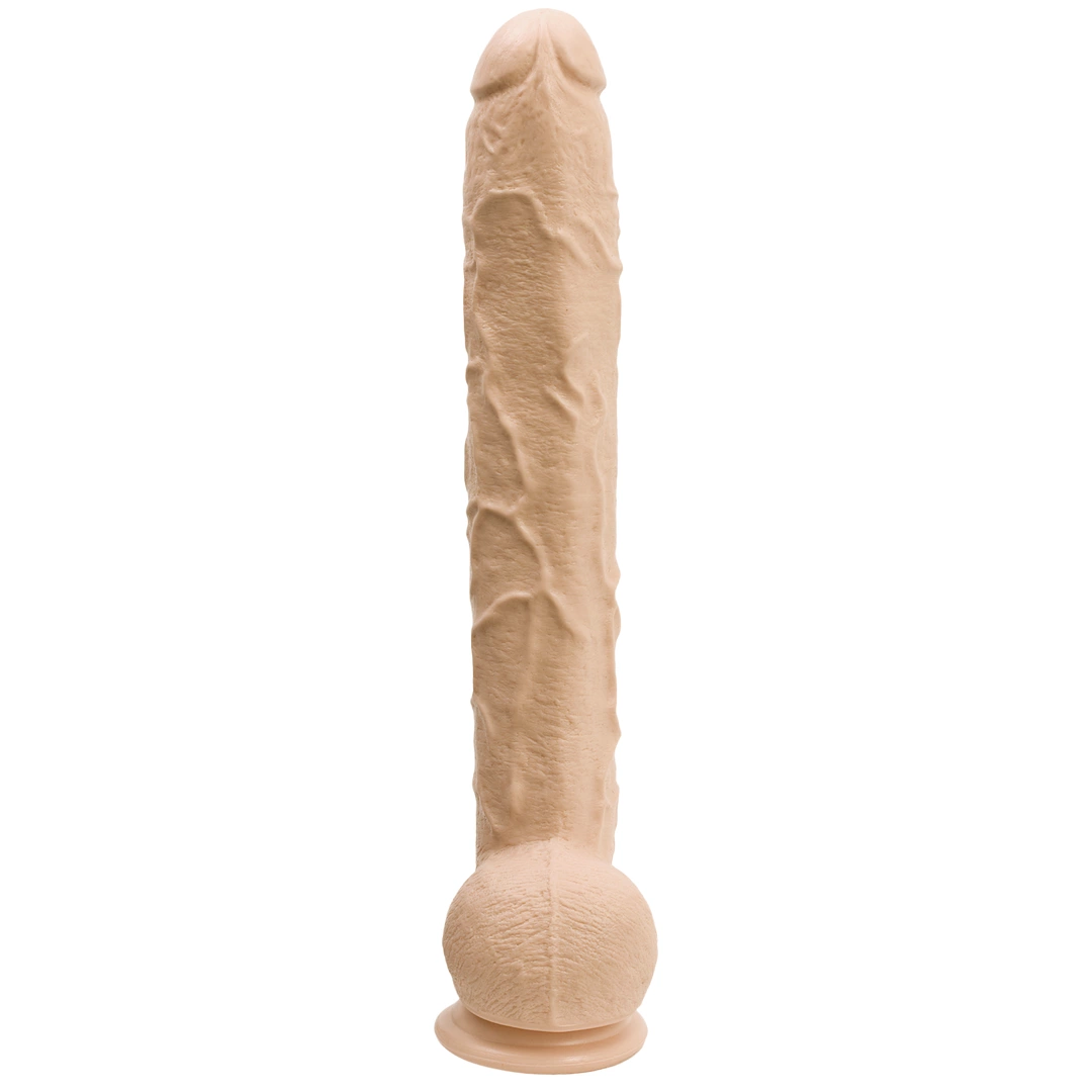 Doc Johnson Rambone dildo su siurbtuku ir anatominiu pagrindu, 38 cm, juodas