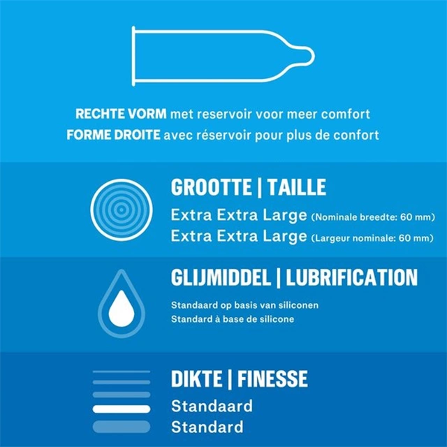 Durex Originals XXL prezervatyvai, didesnio dydžio, 12 vnt.