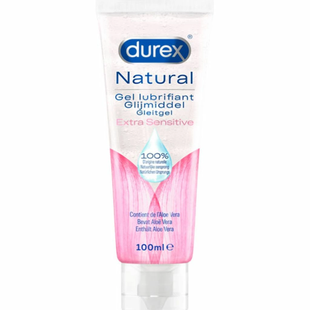 Durex Natural Extra Moisture lubrikantas vandens pagrindu su alavijumi, 100 ml