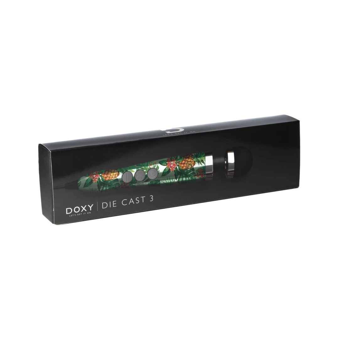 Doxy Die Cast 3 wand masažuoklis su laidu, Pineapple