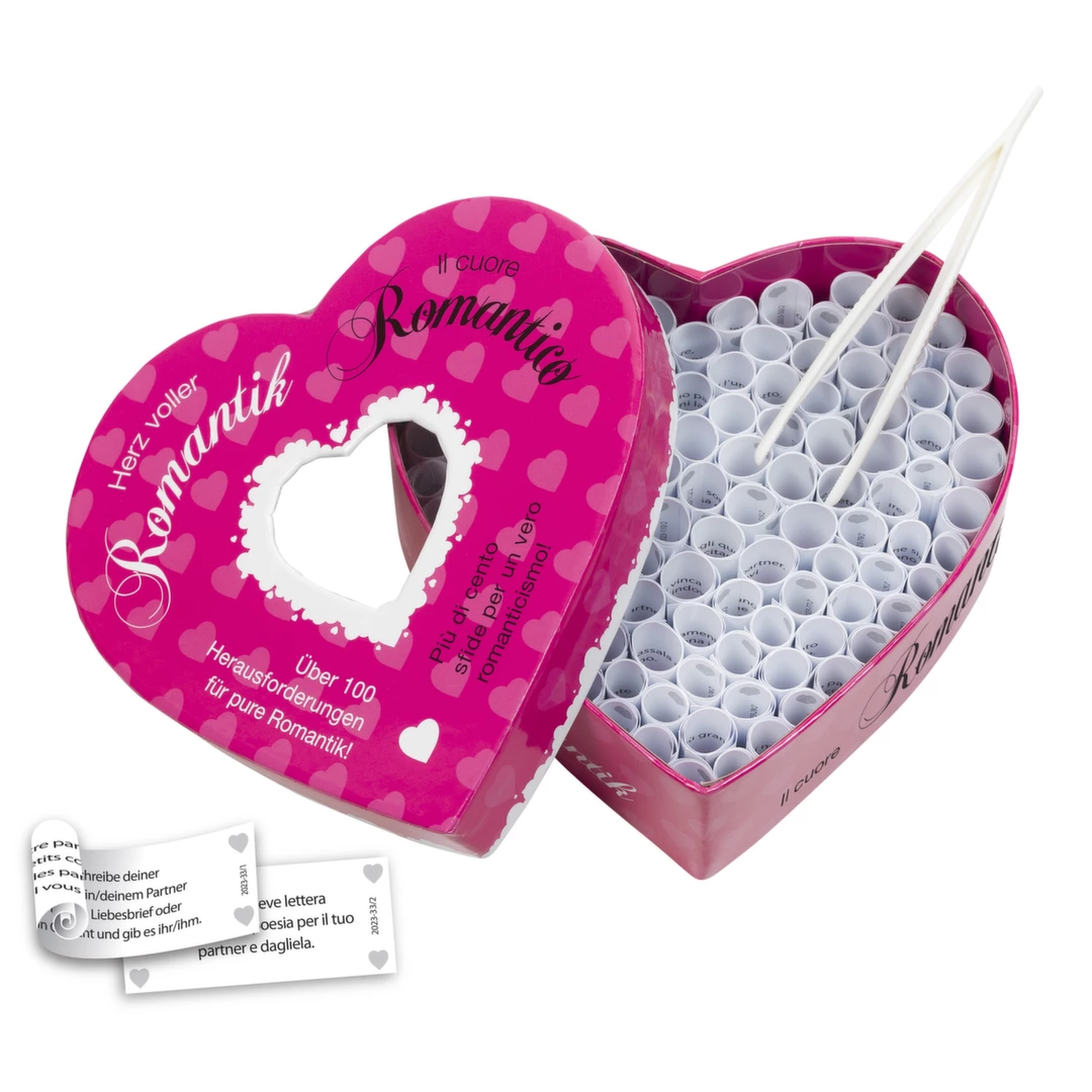 Tease & Please Il Cuore Romantico žaidimas poroms, 100 užduočių, vokiečių ir italų k.