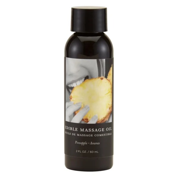 Earthly Body valgomas masažo aliejus su ananasų skoniu, 60 ml
