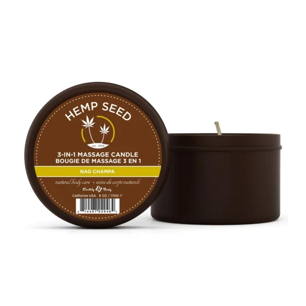 Earthly Body Nag Champa masažo žvakė 3 viename, 170 g