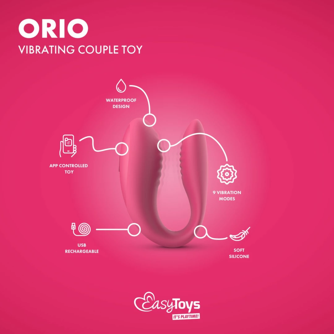 EasyConnect Orio vibratorius poroms, valdomas programėle, violetinis
