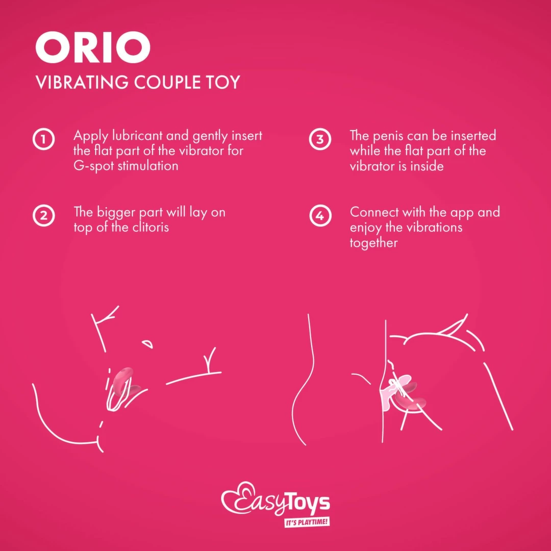 EasyConnect Orio vibratorius poroms, valdomas programėle, violetinis