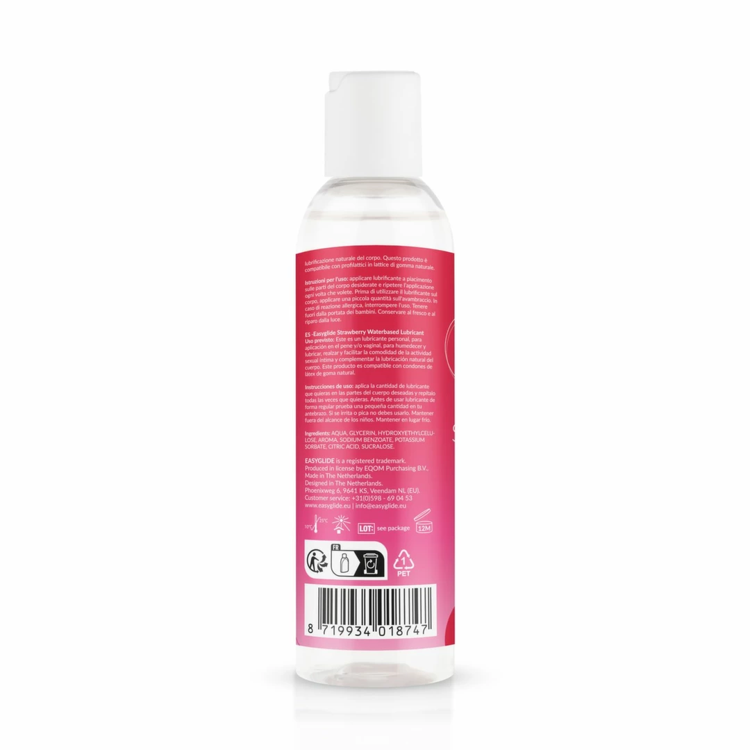 EasyGlide lubrikantas vandens pagrindu su braškių skoniu, 150 ml