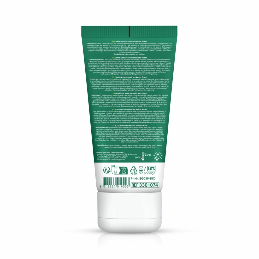 EasyGlide Bio & Natural lubrikantas vandens pagrindu, bekvapis, 100 ml