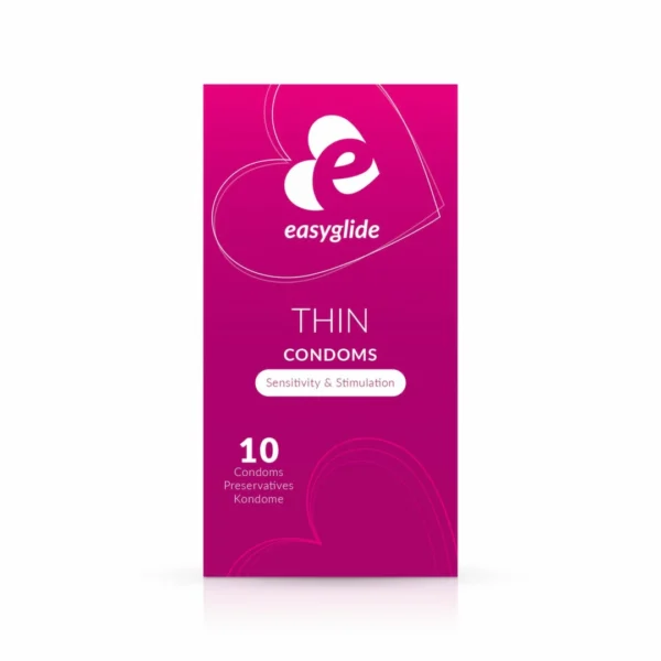 EasyGlide Extra Thin anatominės formos prezervatyvai, 10 vnt.