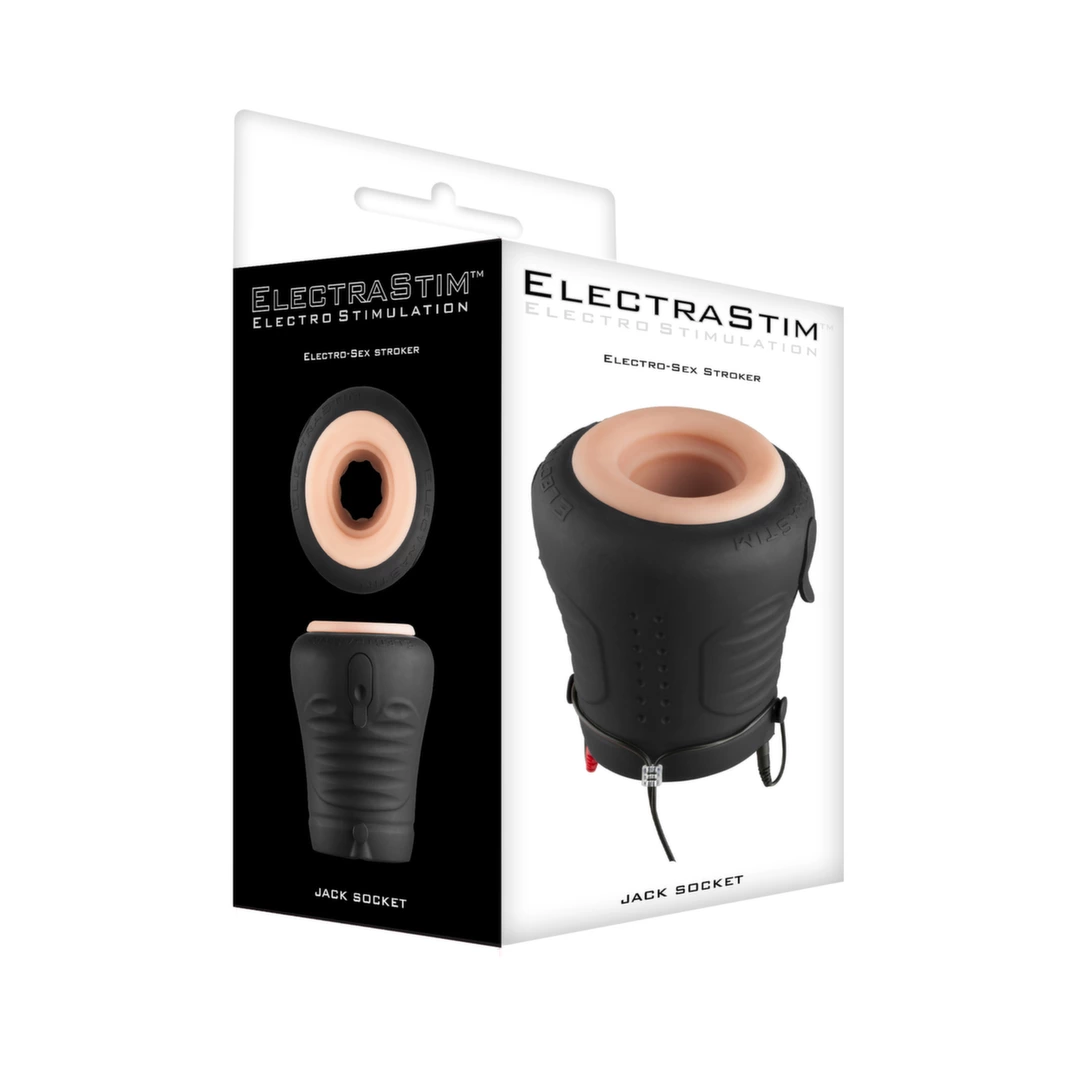 ElectraStim Jack Socket masturbatorius elektrostimuliacijai, juodas
