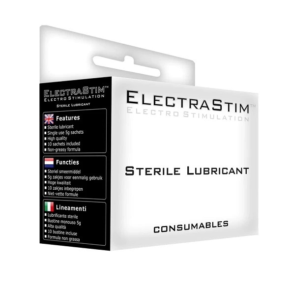 ElectraStim Surgilube sterilus lubrikantas vandens pagrindu, 10 x 3 g
