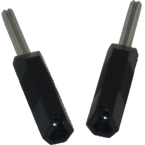 ElectraStim adapterių rinkinys 2 mm į 4 mm jungtims, 2 vnt., juodas