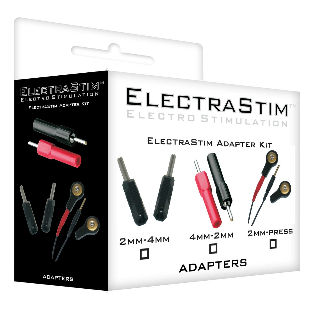 ElectraStim adapterių rinkinys 2 mm į 4 mm jungtims, 2 vnt., juodas