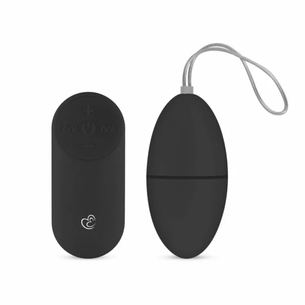 EasyToys vibruojantis kiaušinėlis su nuotolinio valdymo pulteliu, juodas