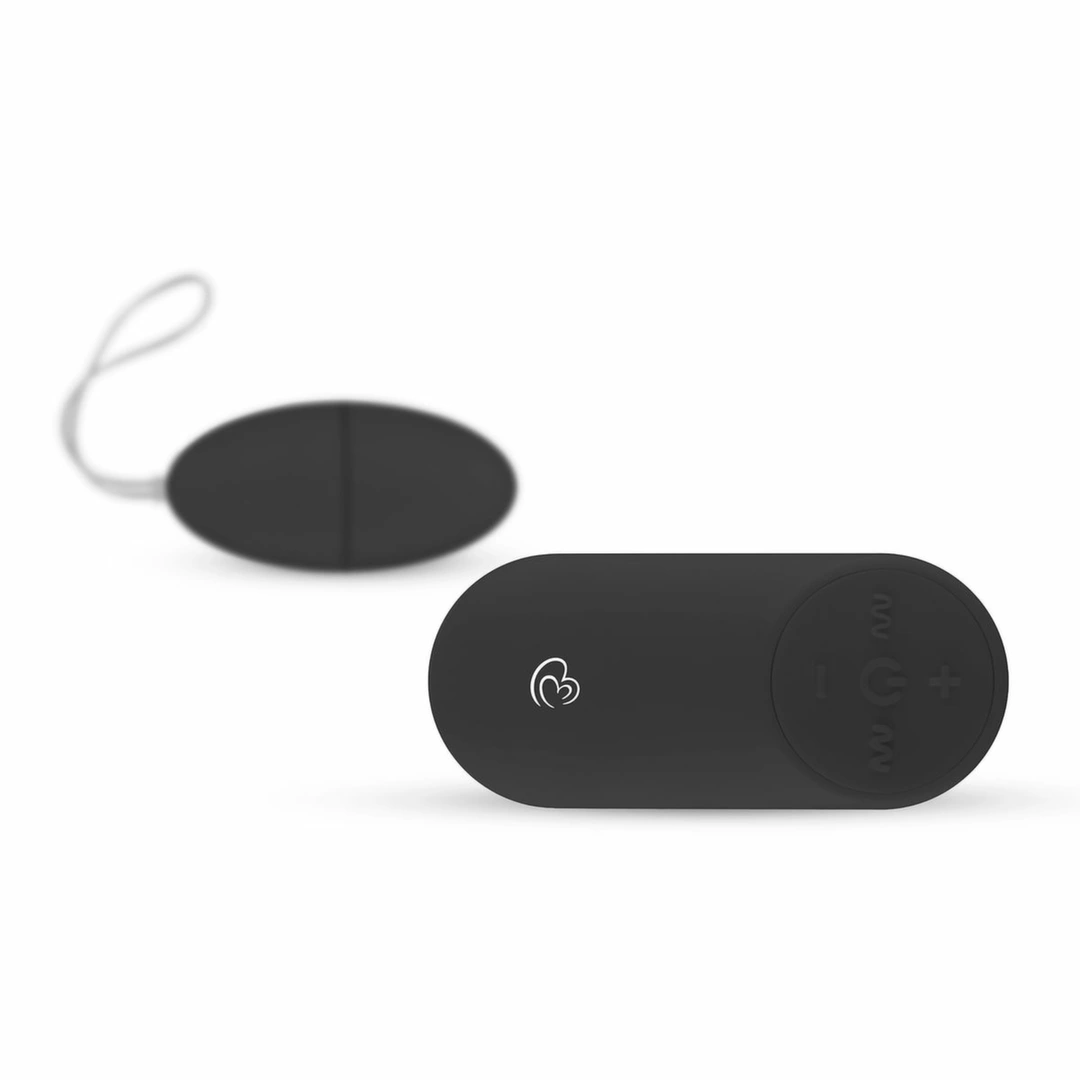 EasyToys vibruojantis kiaušinėlis su nuotolinio valdymo pulteliu, juodas