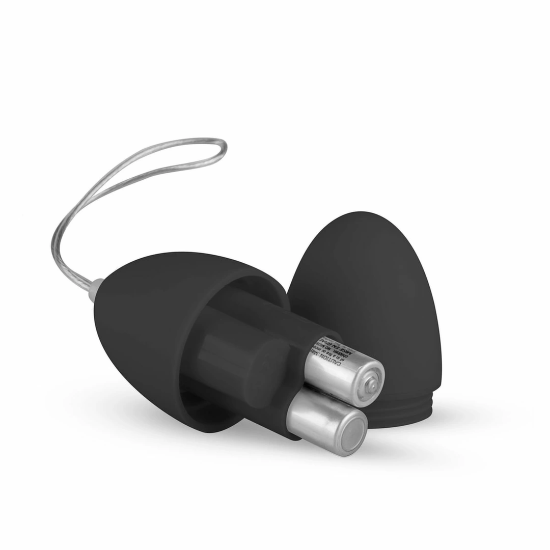 EasyToys vibruojantis kiaušinėlis su nuotolinio valdymo pulteliu, juodas